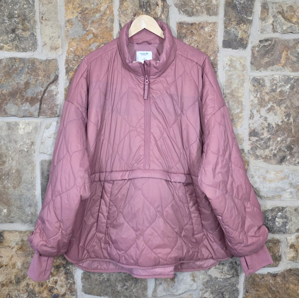 Old Navy Active Packable Quilted Water Resistant Pullover Jacket Coat